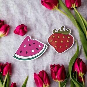 NWT Wool + Pepper Co. Fruit Sticker Pack (2 stickers)